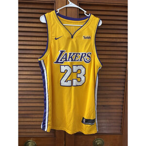 Lebron James #23 Los Angleles Lakers NBA Nike Swingman Jersey Adult Size 52